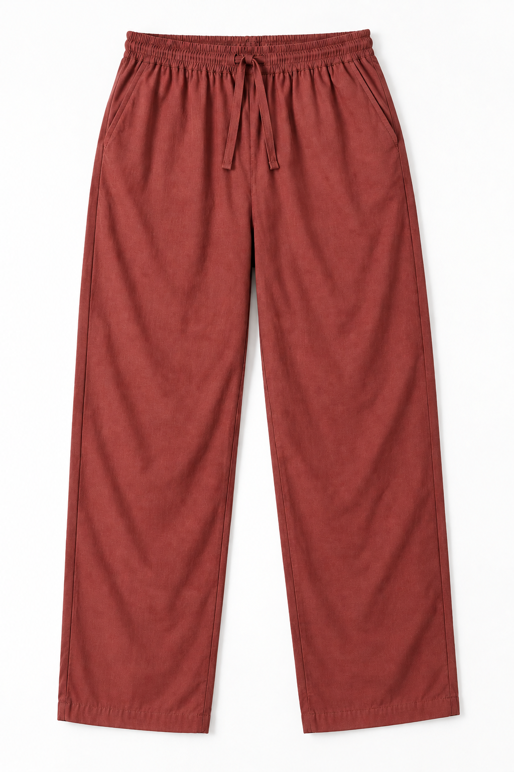 ORAK men's rust relaxed woven casual trousers