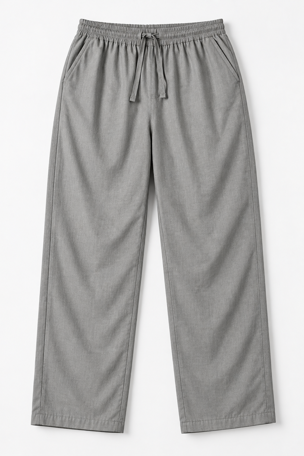 ORAK men's grey relaxed woven casual trousers