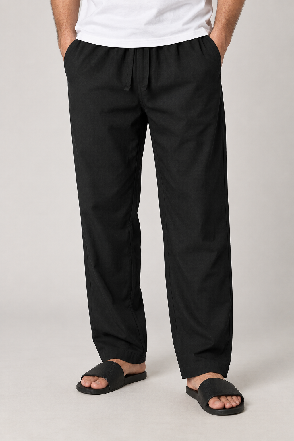 ORAK men's black casual trousers product view