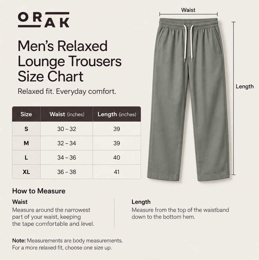 Relaxed Cotton Blend Trousers - Blue size chart