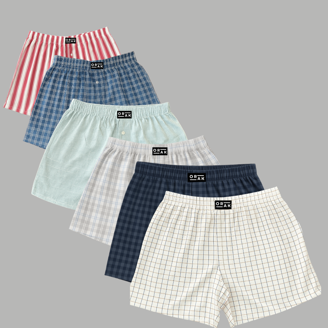 Men's Boxer Shorts Pack of 6